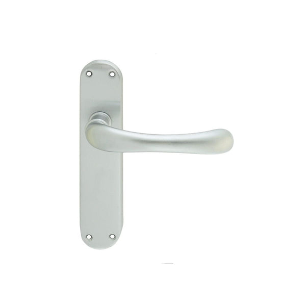 Manital - Ibra Lever on Latch Backplate - Satin Chrome - EL12SC - Choice Handles