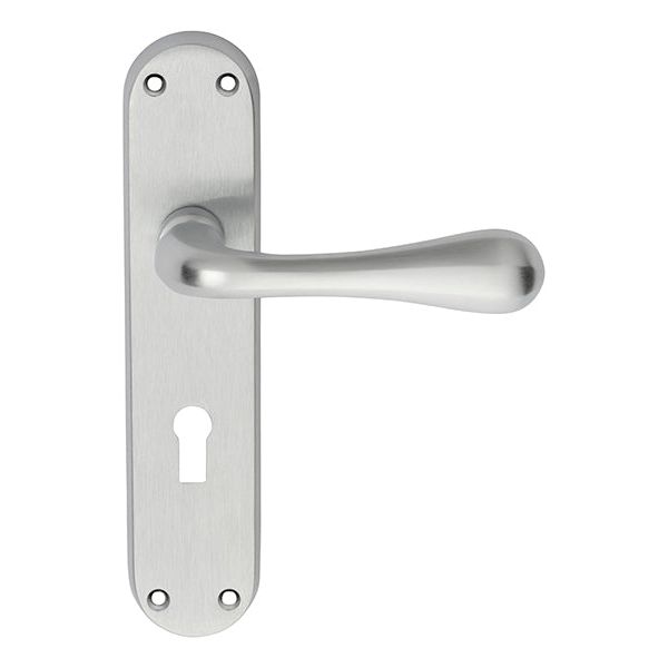 Manital - Astro Lever on Lock Backplate - Satin Chrome - EL21SC - Choice Handles