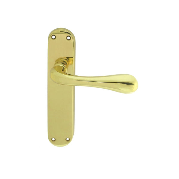 Manital - Astro Lever on Latch Backplate - Polished Brass - EL22 - Choice Handles