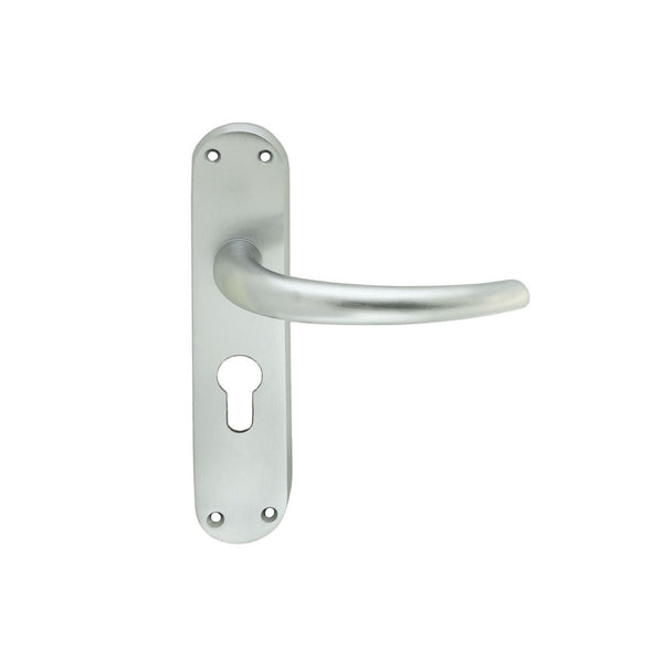 Manital - Lilla Lever on Euro Lock Backplate - Satin Chrome - EL31YSC - Choice Handles