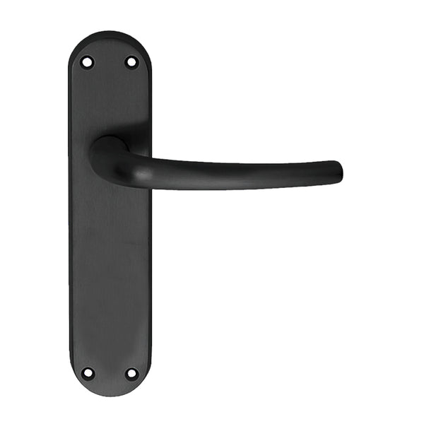 Manital - Lilla Lever on Latch Backplate - Matt Black - EL32MB - Choice Handles