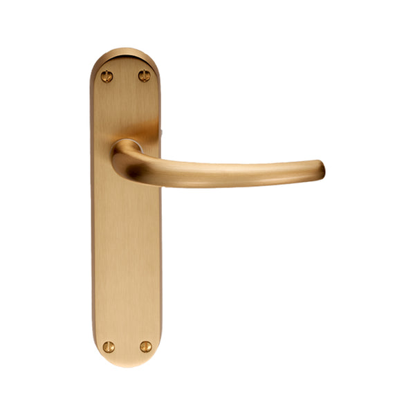 Manital - Lilla Lever on Latch Backplate - Satin Brass - EL32SB - Choice Handles