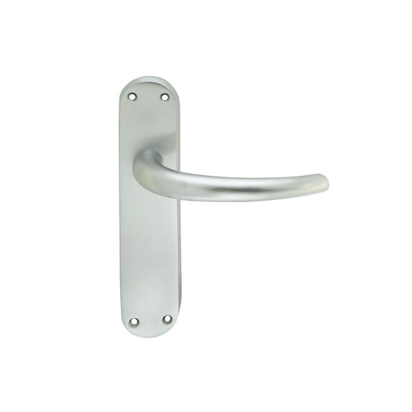 Manital - Lilla Lever on Latch Backplate - Satin Chrome - EL32SC - Choice Handles