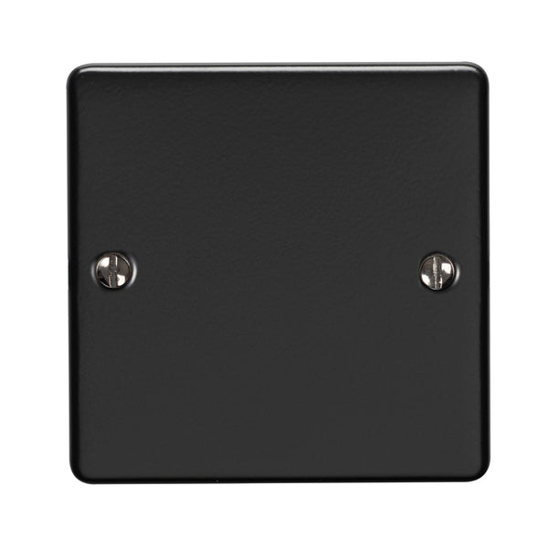 Eurolite Enhance Decorative Single Blank Plate - Matt Black - EN1BMBB - Choice Handles