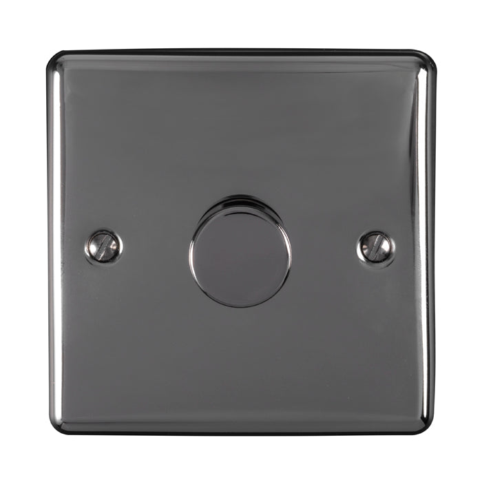 Eurolite Enhance Decorative 1 Gang Dimmer - Black Nickel - EN1DLEDBN - Choice Handles