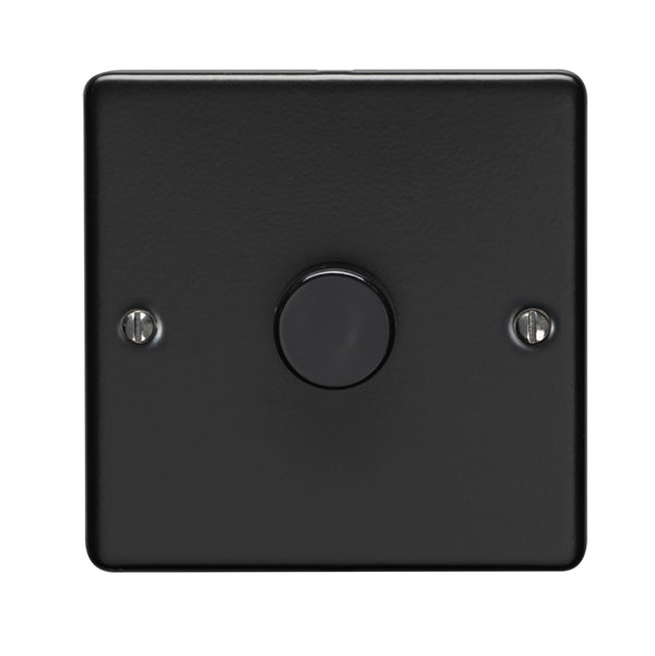 Eurolite Enhance Decorative 1 Gang Dimmer - Matt Black - EN1DLEDMBB - Choice Handles