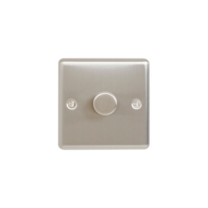 Eurolite Enhance Decorative 1 Gang Dimmer - Satin Stainless - EN1DLEDSS - Choice Handles