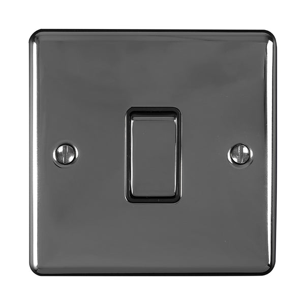 Eurolite Enhance Decorative 1 Gang Switch - Black Nickel - EN1SWBNB - Choice Handles