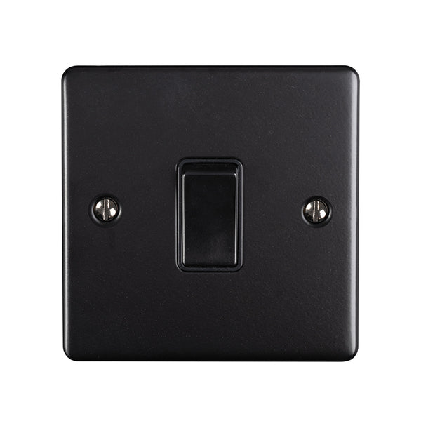 Eurolite Enhance Decorative 1 Gang Switch - Matt Black - EN1SWMBB - Choice Handles