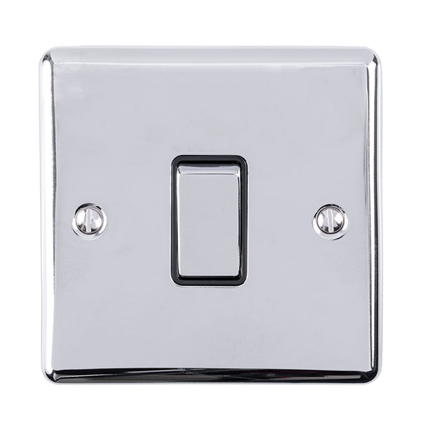 Eurolite Enhance Decorative 1 Gang Switch - Polished Chrome - EN1SWPCB - Choice Handles