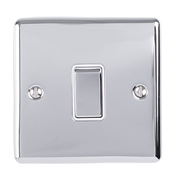 Eurolite Enhance Decorative 1 Gang Switch - Polished Chrome - EN1SWPCW - Choice Handles