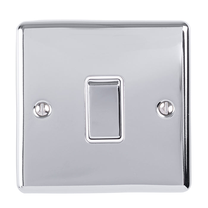 Eurolite Enhance Decorative 1 Gang Switch - Polished Chrome - EN1SWPCW - Choice Handles