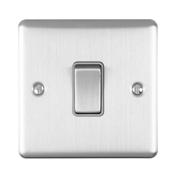 Eurolite Enhance Decorative 1 Gang Switch - Satin Stainless - EN1SWSSG - Choice Handles