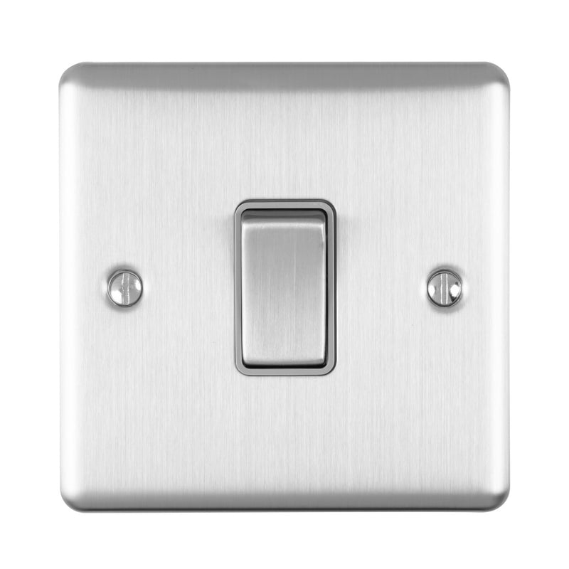 Eurolite Enhance Decorative 1 Gang Switch - Satin Stainless - EN1SWSSG - Choice Handles