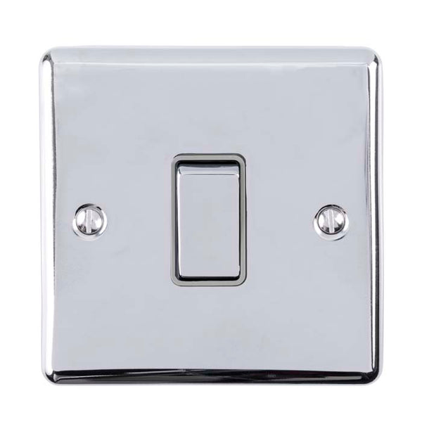 Eurolite Enhance Decorative 1 Gang Switch - Polished Chrome - EN1SWPCG - Choice Handles