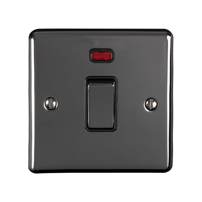 Eurolite Enhance Decorative 20Amp Switch With Neon Indicator - Black Nickel - EN20ASWNBNB - Choice Handles