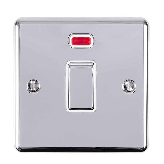 Eurolite Enhance Decorative 20Amp Switch With Neon Indicator - Polished Chrome - EN20ASWNPCW - Choice Handles