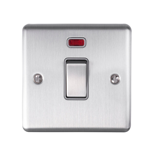 Eurolite Enhance Decorative 20Amp Switch With Neon Indicator - Satin Stainless - EN20ASWNSSG - Choice Handles