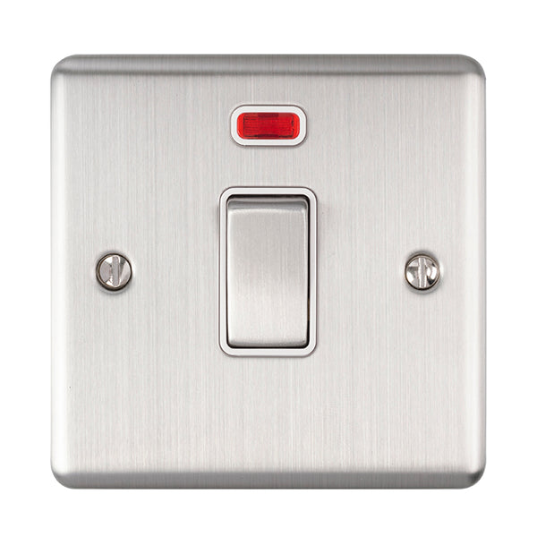 Eurolite Enhance Decorative 20Amp Switch With Neon Indicator - Satin Stainless - EN20ASWNSSW - Choice Handles