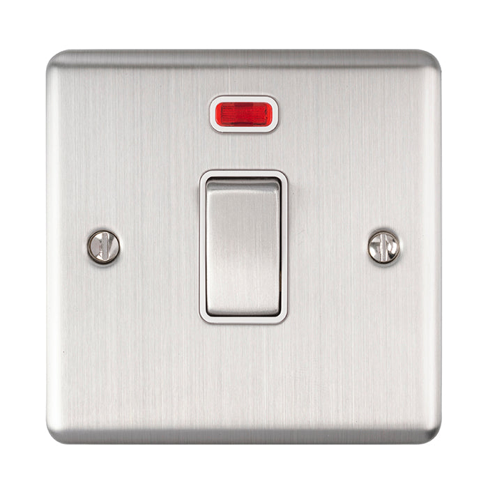 Eurolite Enhance Decorative 20Amp Switch With Neon Indicator - Satin Stainless - EN20ASWNSSW - Choice Handles