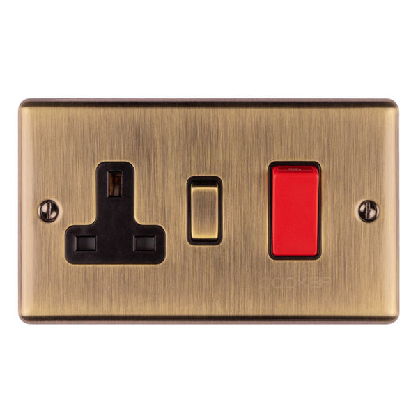 Eurolite Enhance Decorative 45Amp Switch With A Socket - Antique - EN45ASWASABB - Choice Handles