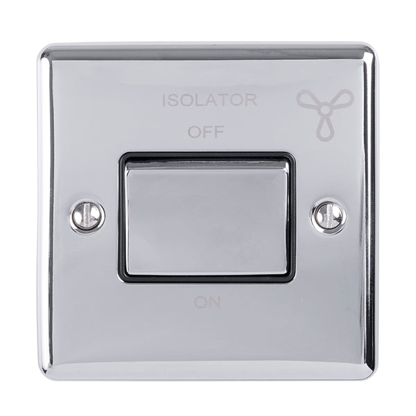 Eurolite Enhance Decorative Fan Switch - Polished Chrome - ENFSWPCB - Choice Handles