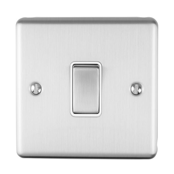 Eurolite Enhance Decorative Intermediate Switch - Satin Stainless - ENINTSSW - Choice Handles