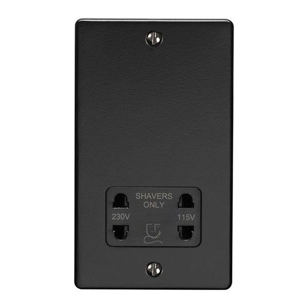 Eurolite Enhance Decorative Shaver Socket - Matt Black - ENSHSMBB - Choice Handles