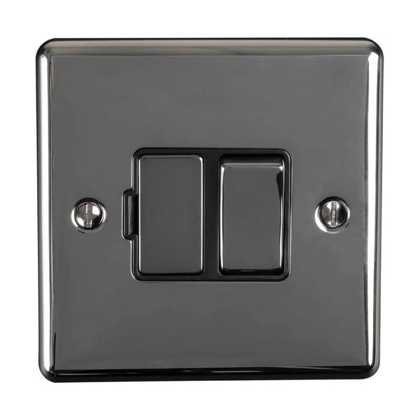 Eurolite Enhance Decorative Switched Fuse Spur - Black Nickel - ENSWFBNB - Choice Handles