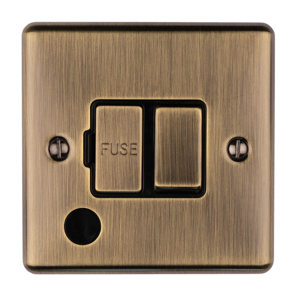 Eurolite Enhance Decorative Switched Fuse Spur With Flex Outlet - Antique - ENSWFFOABB - Choice Handles