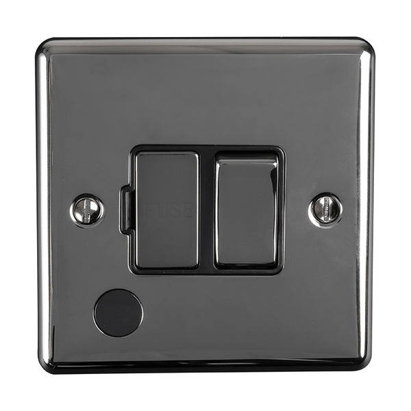 Eurolite Enhance Decorative Switched Fuse Spur With Flex Outlet - Black Nickel - ENSWFFOBNB - Choice Handles