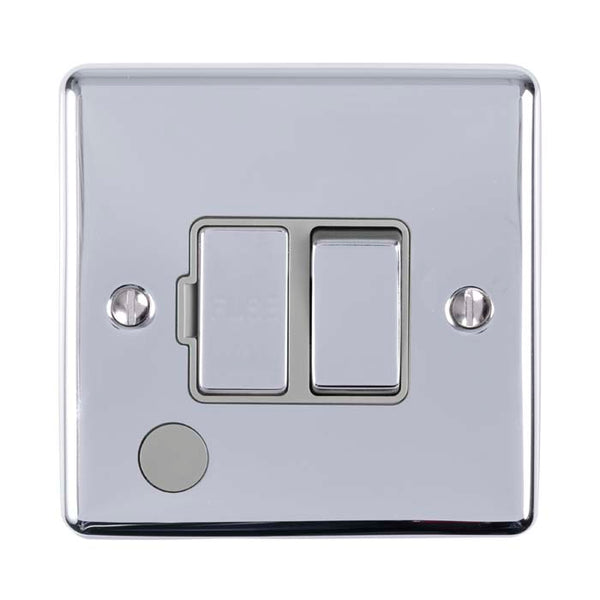 Eurolite Enhance Decorative Switched Fuse Spur With Flex Outlet - Polished Chrome - ENSWFFOPCG - Choice Handles