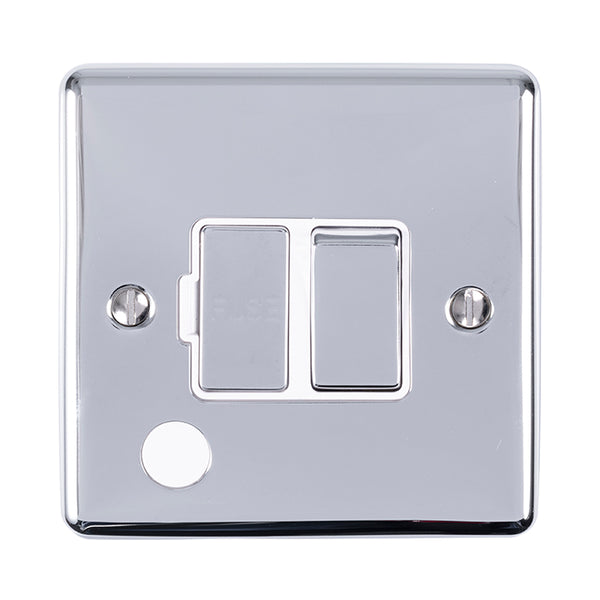 Eurolite Enhance Decorative Switched Fuse Spur With Flex Outlet - Polished Chrome - ENSWFFOPCW - Choice Handles