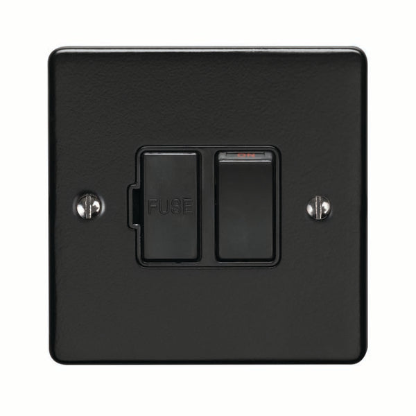 Eurolite Enhance Decorative Switched Fuse Spur - Matt Black - ENSWFMBB - Choice Handles