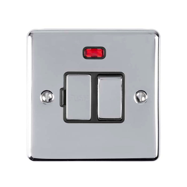 Eurolite Enhance Decorative Switched Fuse Spur With Neon Indicator - Polished Chrome - ENSWFNPCB - Choice Handles