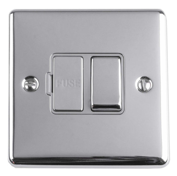 Eurolite Enhance Decorative Switched Fuse Spur - Polished Chrome - ENSWFPCG - Choice Handles