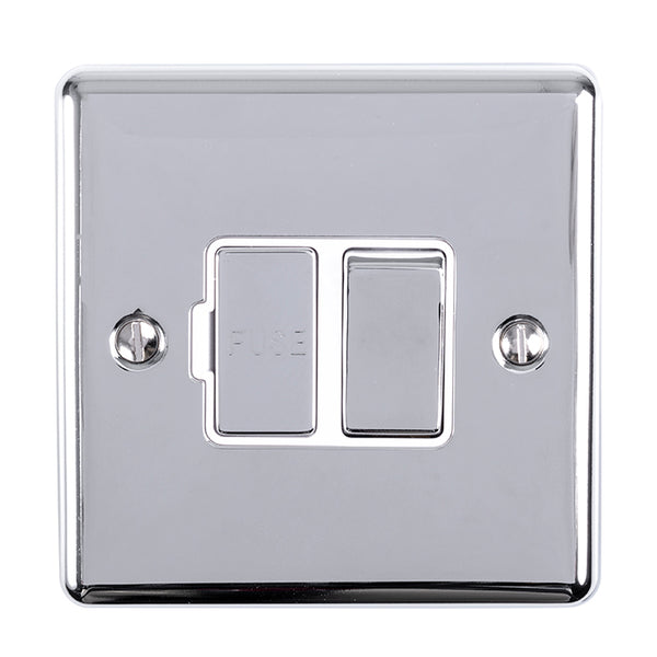 Eurolite Enhance Decorative Switched Fuse Spur - Polished Chrome - ENSWFPCW - Choice Handles