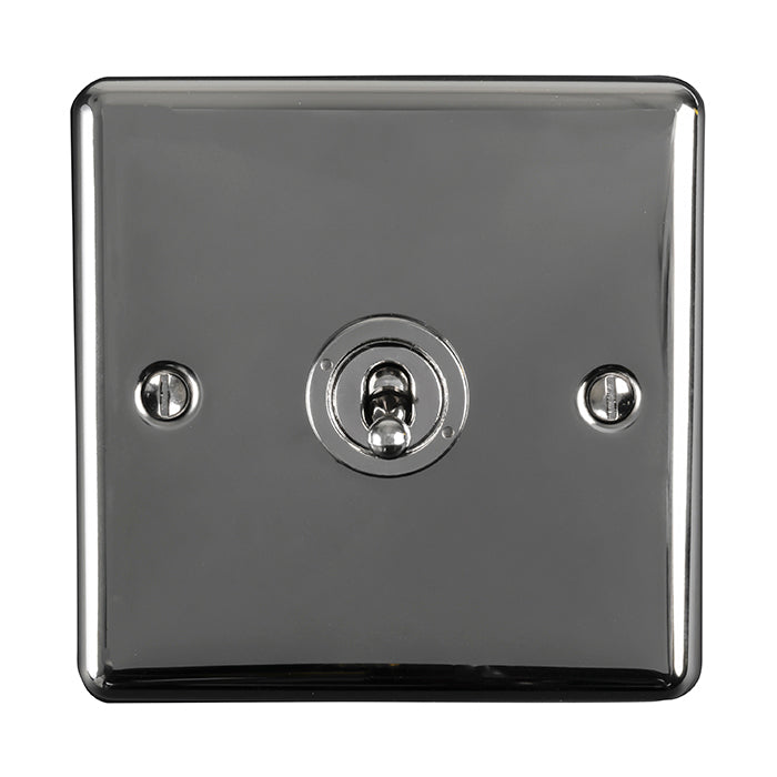 Eurolite Enhance Decorative 1 Gang Toggle Switch - Black Nickel - ENT1SWBN - Choice Handles