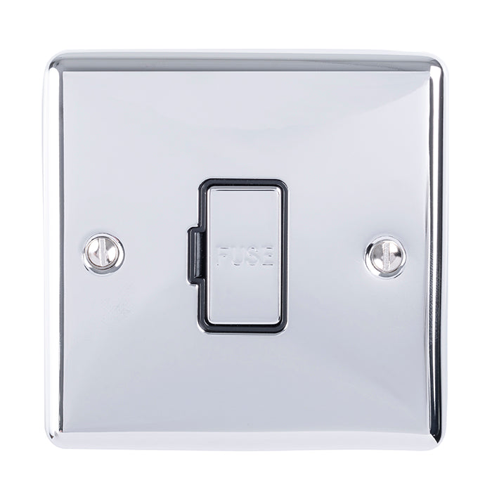 Eurolite Enhance Decorative Unswitched Fuse Spur - Polished Chrome - ENUSWFPCB - Choice Handles