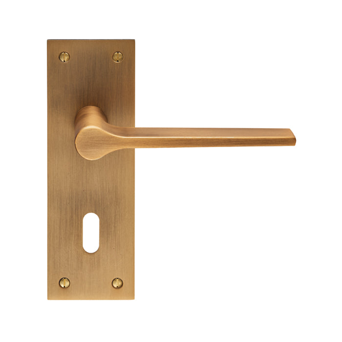 Carlisle Brass - Velino Lever on Backplate Lock 57mm - Antique Brass - EUL021AB - Choice Handles