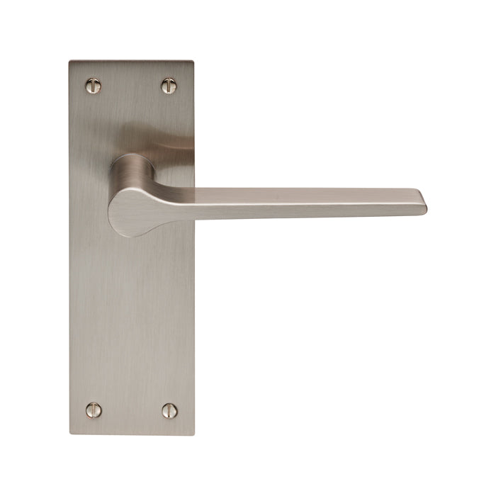 Carlisle Brass - Velino Lever on Backplate Latch  - Satin Nickel - EUL022SN - Choice Handles