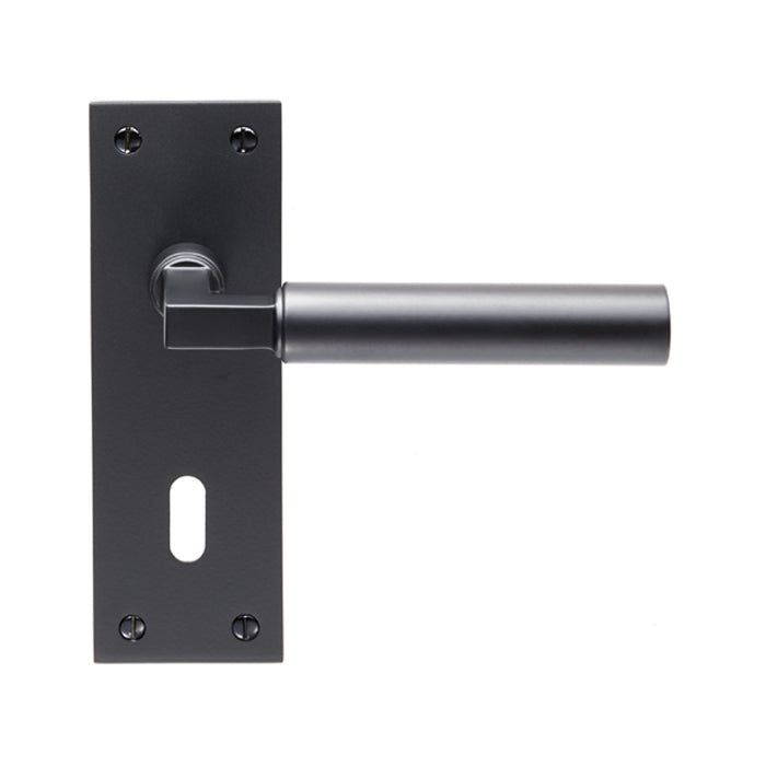 Carlisle Brass - Amiata Lever on Backplate Lock 57mm - Matt Black - EUL041MB - Choice Handles