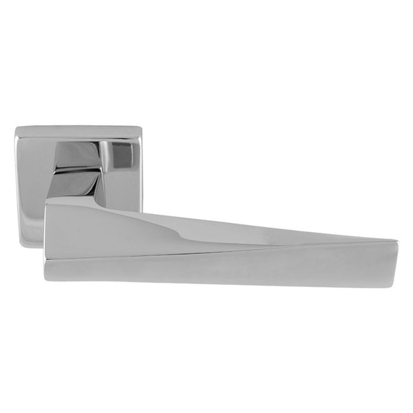 Bordo Lever On Concealed Fix Push-On Square Rose - Polished Chrome - EUL140CP