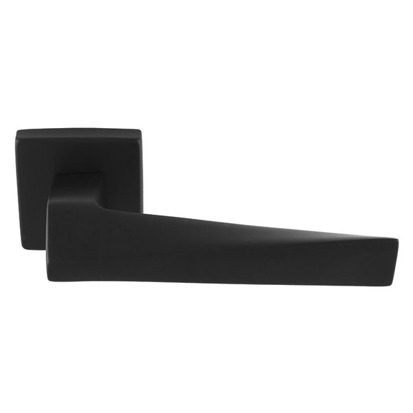 Bordo Lever On Concealed Fix Push-On Square Rose - Matt Black - EUL140MB