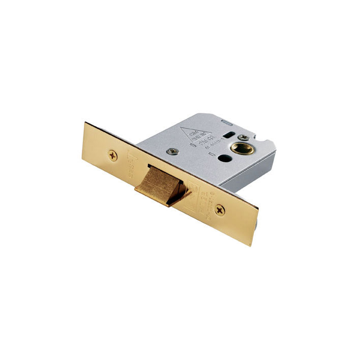 Eurospec - Flat Latch 76mm - Electro Brassed - FLL8030EB