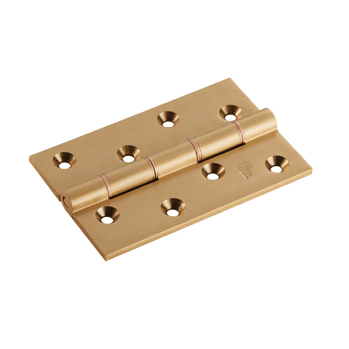 Carlisle Brass - 102mm x 67mm x 4mm - Double Phosphor Bronze Washered Butt Hinge - Satin Brass - HDPBW61SB - (Pair) - Choice Handles