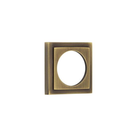 Burlington - Stepped Square Outer Rose for Burlington Escutcheon - Antique Brass - BUR173AB - Choice Handles