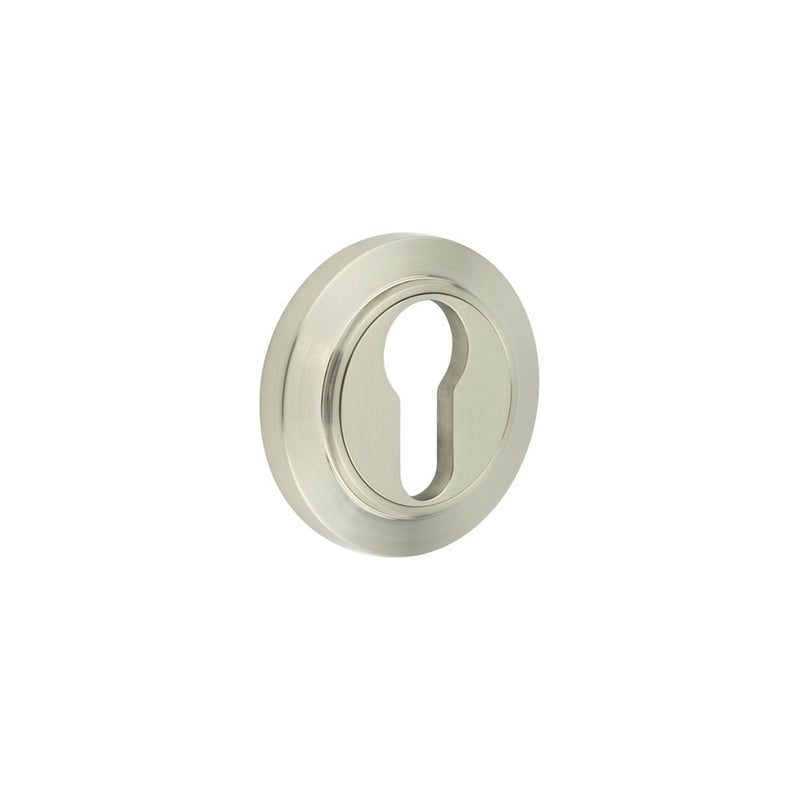 Burlington - Euro Profile Escutcheons Chamfered Rose - Satin Nickel - BUR-61SN-72SN - Choice Handles