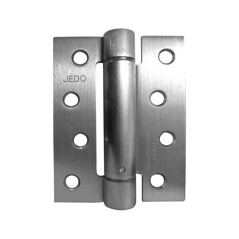 Jedo - Steel Single Action Spring Hinges 102x76mm 102x76x2.7mm (PK of 3) - Satin Chrome - J9800SC - Choice Handles