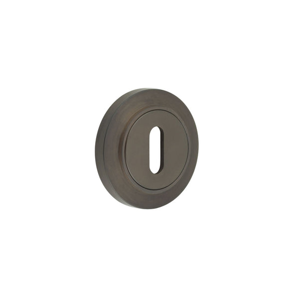 Burlington - Standard Keyway Escutcheons Chamfered Rose - Dark Bronze - BUR-60DB-72DB - Choice Handles